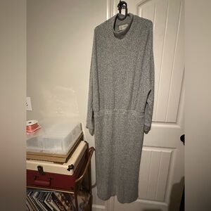 Anthro Gray Mock Neck Sweater - XL